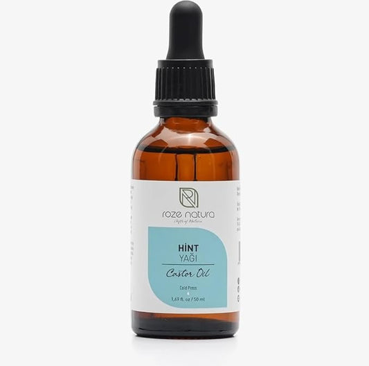 Castor Oil Eyelash & Eyebrow Growth Serum, Promotes Lush Long Eyelashes & Bold Eyebrows, Stimulates Hair Growth, Reduces Hair Loss, Clear