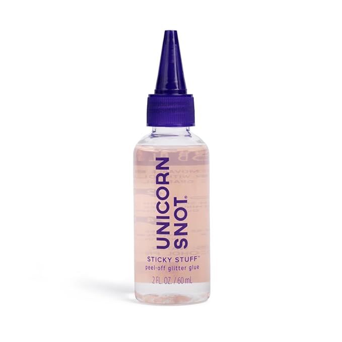 Unicorn Snot Glitter Glue Primer - Sticky Stuff™ Peel Off Glitter Glue for Long-Lasting Perfection - Safe for Face - Waterproof, Non-Toxic Primer for Body & Face - Dries Clear