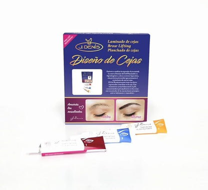 Eyebrow and Lash Lamination Kit J DENIS | At Home DIY and Salon Use | Professional Brow Lamination Kit and Lash Lift | Instant Lift For Fuller Eye Brows and Longer Eyelashes