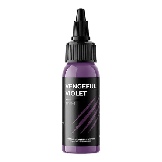 Purple Tattoo Ink by Monsters Ink Tattoo, Vengeful Violet Purple Tattoo Ink 1oz