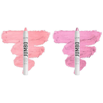 NYX PROFESSIONAL MAKEUP Jumbo Eye Pencil Blendable Eyeshadow Stick & Eyeliner Pencil Bundle - Sherbet (Coral) & Cupcake (Pink)