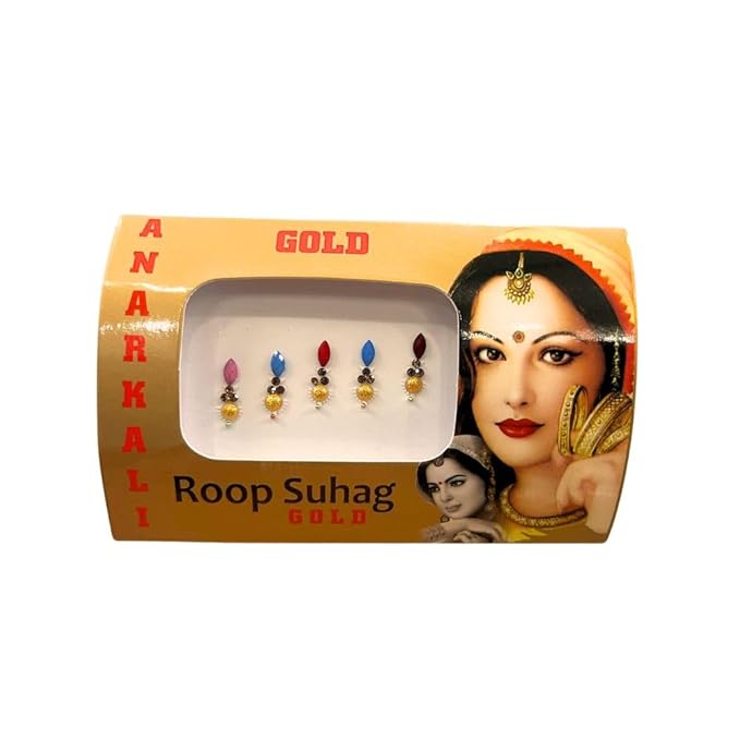THE-KLASSY | Glitter Fancy Round | Bindis for Women | Small Size for Women and Girl. (DESIGN 5)
