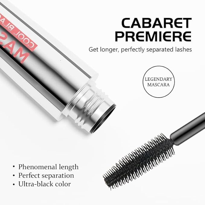 2025 New My Amazing Lashes Mascara,Stunning Volume and Length,Waterproof Black Long and Curly,4D Silk Fiber Lash Mascara with New Silicone Brush Head(Black-1PC, 1PC)