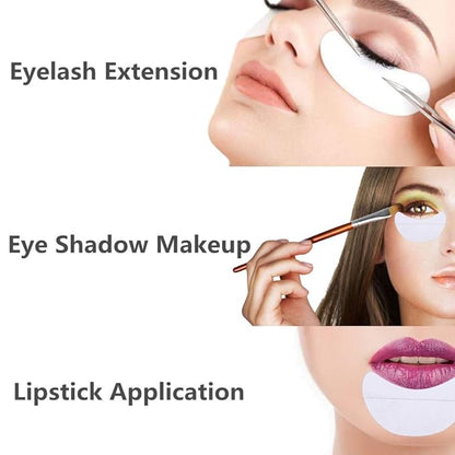 VOWAVO Eyeshadow Shields, 100PCS Eyeliner Stencils Makeup Tape Lash Tape for Eyelash Extensions, Perming, Tinting, Lip Makeup - Lint Free Eyeshadow Tape
