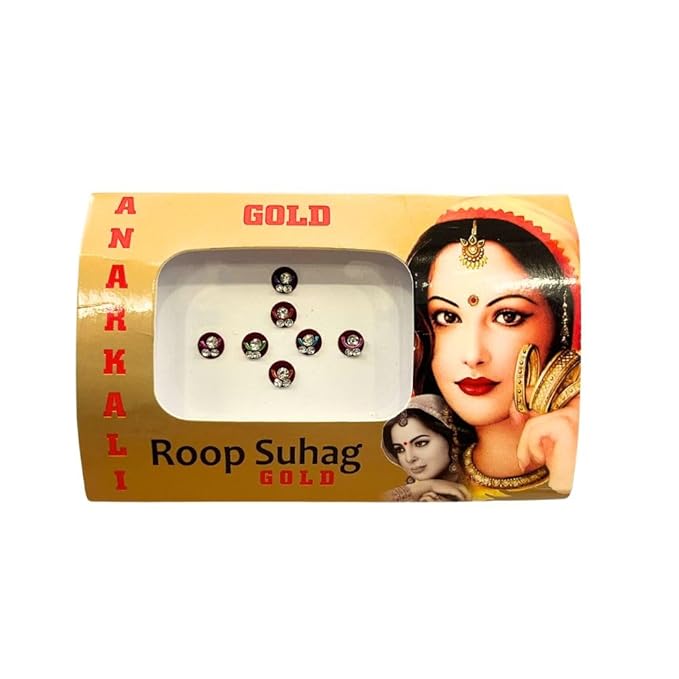 THE-KLASSY | Glitter Fancy Round | Bindis for Women | Small Size for Women and Girl. (DESIGN 1)