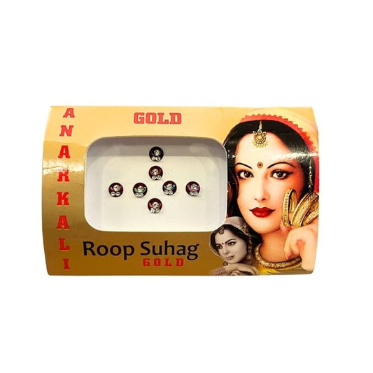 THE-KLASSY | Glitter Fancy Round | Bindis for Women | Small Size for Women and Girl. (DESIGN 1)