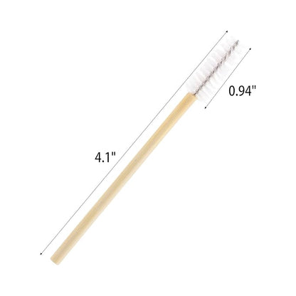 Tbestmax 150 Disposable Mascara Wands Eyelash Brush Spoolies for Eye Lash Extension Eyebrow Bamboo Stick White