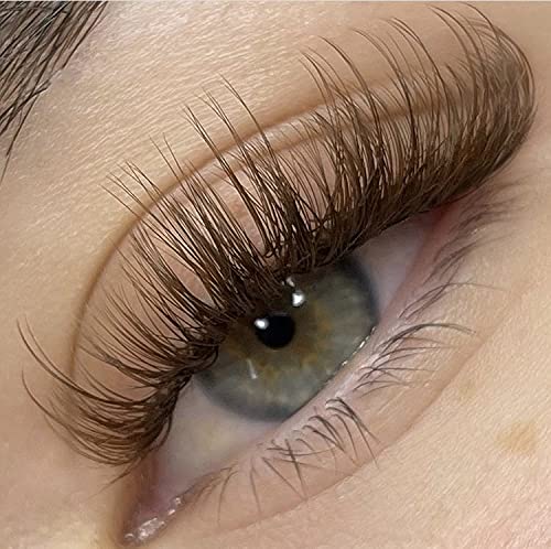 Volume Eyelash Extensions Brown 0.07mm D Curl Color Lashes 15-20mm Mixed Tray Rapid Blooming 3D 4D 5D 6D 8D 10D Russian Volume Lashes Extensions by FADVAN (Brown 0.07-D, 15-20mm)