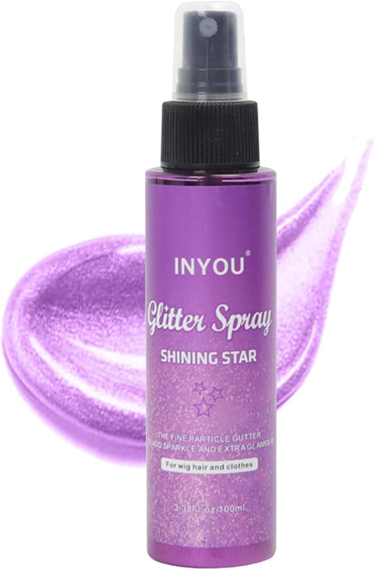 Glitter Spray for Body, Hair & Face - Washable & Non-Toxic, Ideal for Halloween, Parties, Festivals, and DIY Crafts - Quick-Dry, Vegan, and Eco-Friendly 3.38 Fl Oz