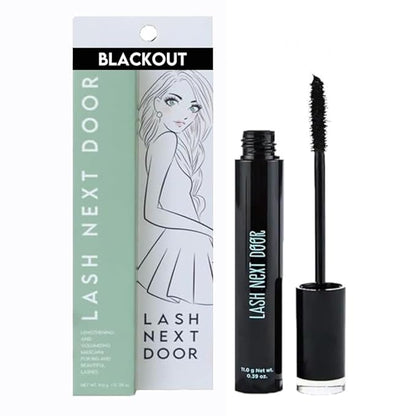 Lash Next Door Water Resistant Mascara Black Volume and Length - No Clump Volumizing Mascara for Thickening and Lengthening - Smudge Proof Lashes by Brooklyn and Bailey (1 Pack)