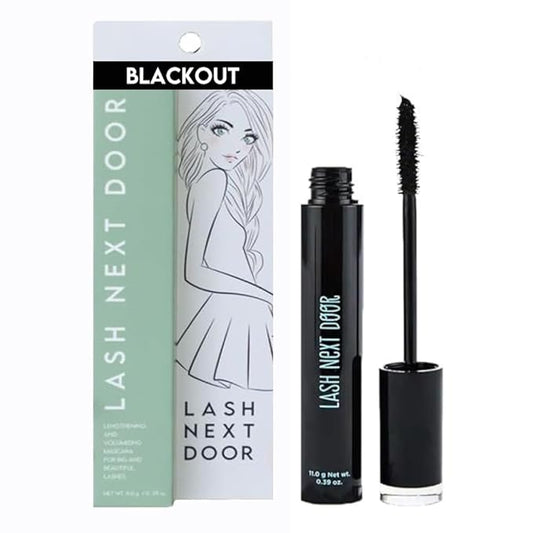 Lash Next Door Water Resistant Mascara Black Volume and Length - No Clump Volumizing Mascara for Thickening and Lengthening - Smudge Proof Lashes by Brooklyn and Bailey (1 Pack)