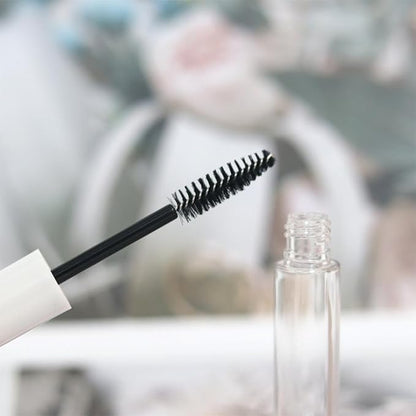 6pcs 10ml Empty Eyelash Cream Container,Mascara Tube with Rubber Inserts,DIY Mascara Tube Sample Vials with Cap,Plastic Travel Refillable Bottles