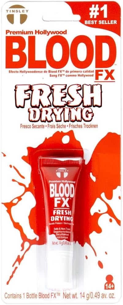 Tinsley Transfers Red Drying Blood Fx Makeup Adult Accessory, Multicolor