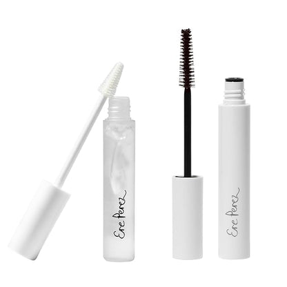 Ere Perez - Avocado Waterproof Brown Mascara + Aloe Gel Lash Eyebrow Mascara BUNDLE | Sensitive Eye Safe, Vegan, Cruelty-Free Clean Beauty