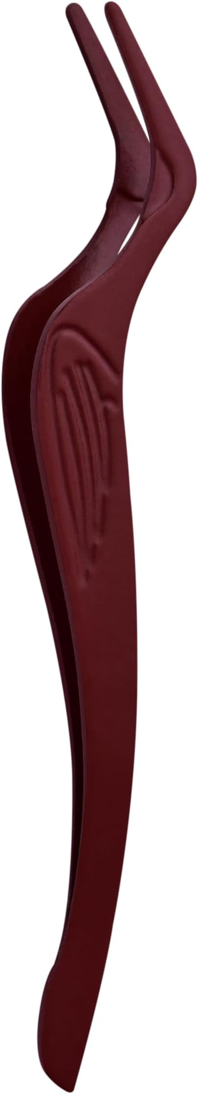 Eyelash Applicator Tool in Leather Case -Best Lash Cluster Applicator-with Stainless Steel Curved Design Lash Applicator Use for Wisps Lashes(Nude) (Maroon)