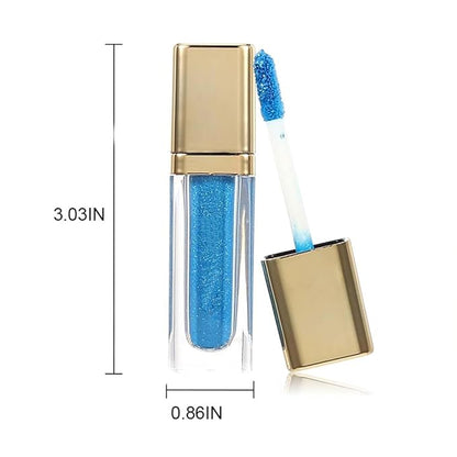 Kilshye Glitter Liquid Eyeshadow Shimmer Eye Shadow Metallic Eyeshadows High Pigment Eyes Shadow Long Lasting Waterproof Eyes Liquid Makeup for Women and Girls Pack of 1 (B- Blue 5)