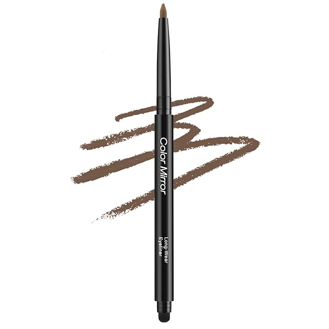 Smudge Proof Eyeliner, Waterproof Retractable Eye liner with Brush, Matte and Shimmer Eyeliner Pencil, Creamy Texture, Long lasting & Smooth(30 Acorn Matte)