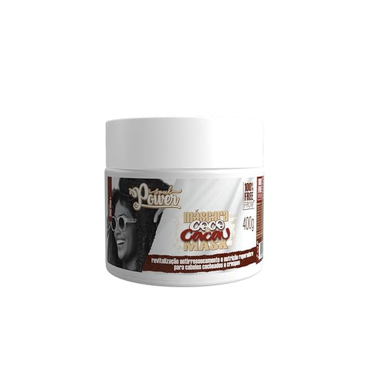 Mascara Coco & Cacau 400g Vegan Friendly GMO Free Cruelty Free - Curl Definition Formula Anti-Frizz Hydrating - Imported from Brazil