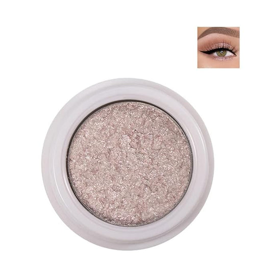 AKARY 12 Colors Glitter Eyeshadow, Mashed Potato Pearlescent Monochrome Eyeshadow Polarized Light Not Smudged Eye Shadow, Highly Pigmented Eye Makeup Cosmetics Gift for Women And Girls Eye Brightening Flash Powder (#07 Light pink)