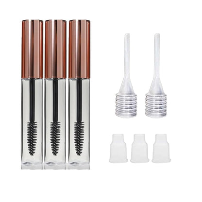 0.34 fl oz Three Empty Mascara Tubes (Rose Golden (Metal), 3 PCS MT)