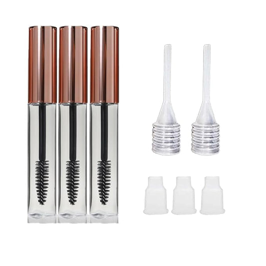 0.34 fl oz Three Empty Mascara Tubes (Rose Golden (Metal), 3 PCS MT)