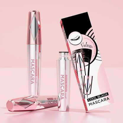 2025 New My Amazing Lashes Mascara,Stunning Volume and Length,Waterproof Black Long and Curly,4D Silk Fiber Lash Mascara with New Silicone Brush Head(Black-1PC, 1PC)