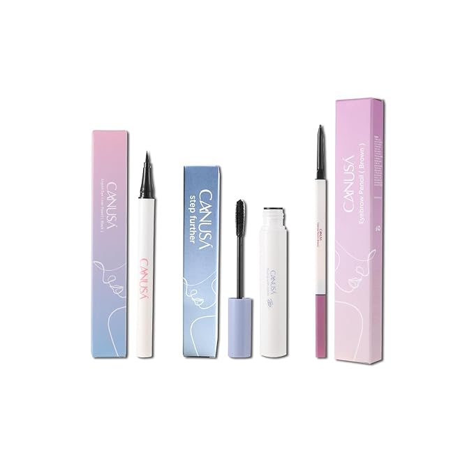 A Set of Quality Eyeliner Eyebrow pencil and Eyelash Mascara, Long-lasting Makeup Waterproof Flawless Cosmetic (A SET, one size)