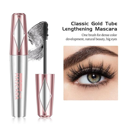 2025 New My Amazing Lashes Mascara,Stunning Volume and Length,Waterproof Black Long and Curly,4D Silk Fiber Lash Mascara with New Silicone Brush Head(Black-1PC, 1PC)