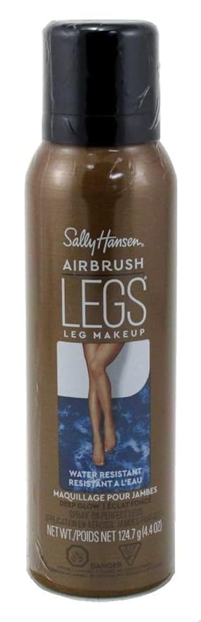 Sally Hansen Airbrush Legs Leg Spray-On Makeup Deep Glow and Tan Glow 4.4 Oz Each