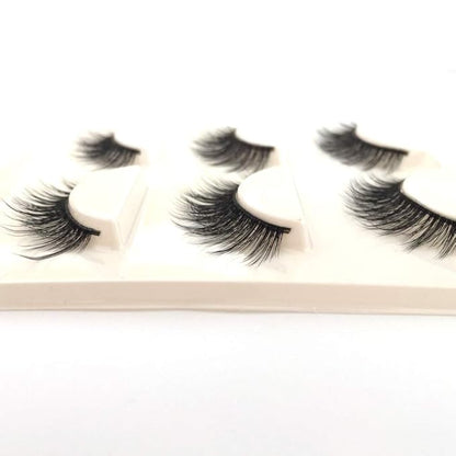 Sunniess False Eyelashes 8D Faux Mink Lashes 100% Handmade Reusable Natural Look Fake Eye lashes Cat-Eye Fluffy Wispy Lashes Dramatic Long Thick Volume Soft Lashes Packs