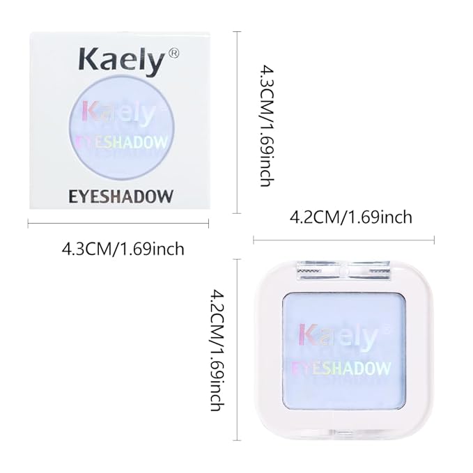 Kaely Pressed Single Eyeshadow Makeup, Light Blue Monochrome Matte Eye Shadow for Older Women, Neutral Powde Eyeshadow Palette Pigmented Waterproof, sombras para ojos, Lightweight Blendable, 22