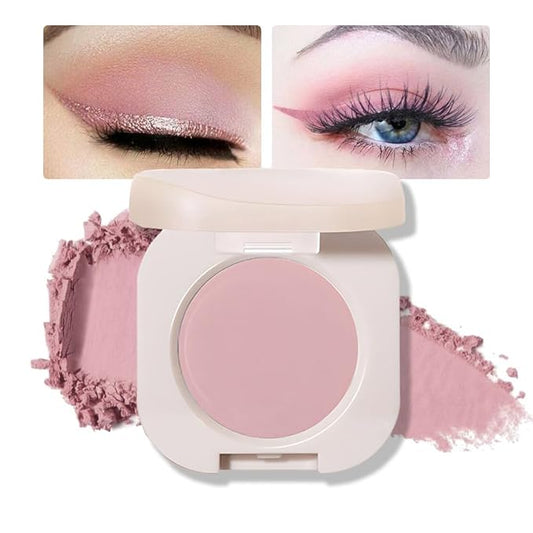 Single Nude Pink Matte Eyeshadow,Bright High Pigment Intense Monochrome Eye Shadow,Apply Makeup Easily,Matte Pressed Powder Single Eyeshadow,24 Hour Eye Makeup Longwear Waterproof,Blendable