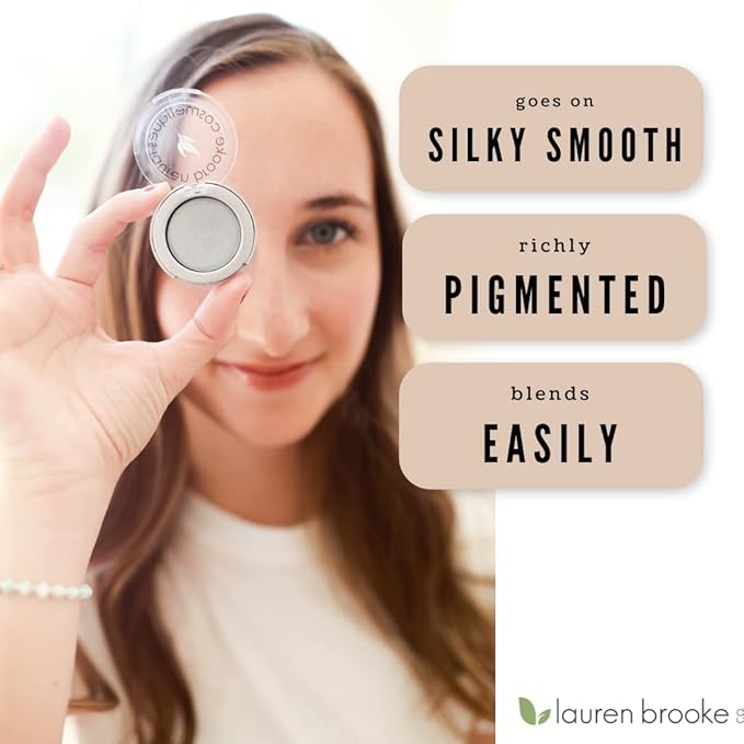 Cream Eyeshadow | Natural Organic Eyeshadow, Richly Pigmented Eye Makeup, Creme Eyeshadow For Women (Platinum (Shimmer))