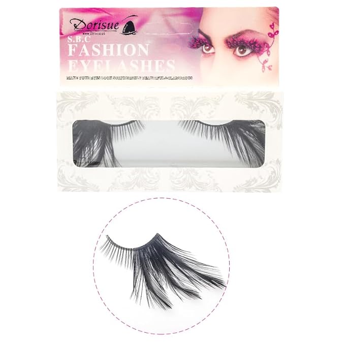 halloween Feather Eyelashes witch makeup Cat eyes Black tail Lashes extension wedding Show Halloween Cosplay Wedding false lashes drama theatre model Hand-made Luxury Fashion Fake Lashes