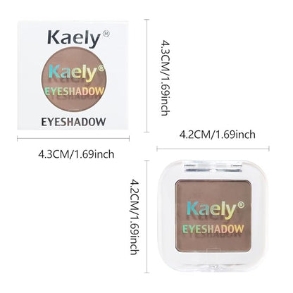 evpct Matte Brown Single Eyeshadow Palette Makeup for Older Women, Light Cocoa Brown Cream Eye Shadow Palette Makeup Singles for Older Women Matte, High Pigment Waterproof Monochrome Mini Eyeshadow