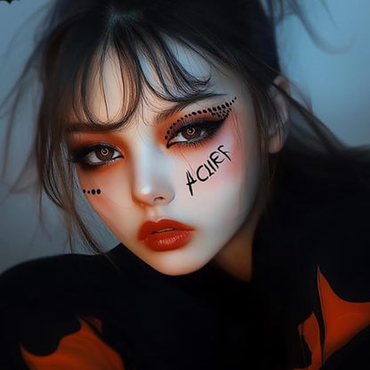 Eyeliner Gems,Rhinestone Festival Eyeliner Face Bindi Decorations Jewels Body Glitter Crystal Sticker for Men Women Kids Halloween Prank Makeup Costume,2-Pack