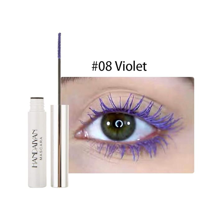 GL-Turelifes 12 Color Mascara - Colorful Fiber, Longlasting & Waterproof, Thick & Long Eyelash, Violet