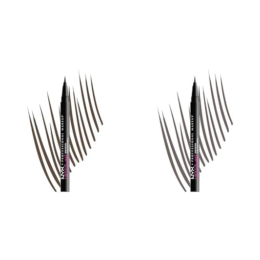 NYX Lift & Snatch Eyebrow Tint Pen Bundle - Ash Brown and Gray Black