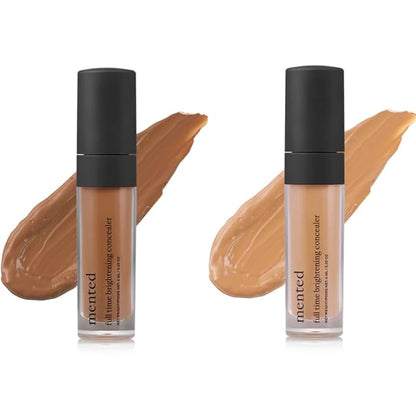 Mented Cosmetics Full-Time Eye Brightening Concealer for Women, Lightweight Full-Coverage Eye Makeup Concealer, Under Eyes Make Up Corrector, Blemishes & Contour, Happy Hour + Side Hustle