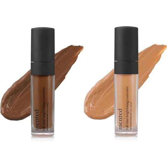 Mented Cosmetics Full-Time Eye Brightening Concealer for Women, Lightweight Full-Coverage Eye Makeup Concealer, Under Eyes Make Up Corrector, Blemishes & Contour, Clock In + Peak Performance