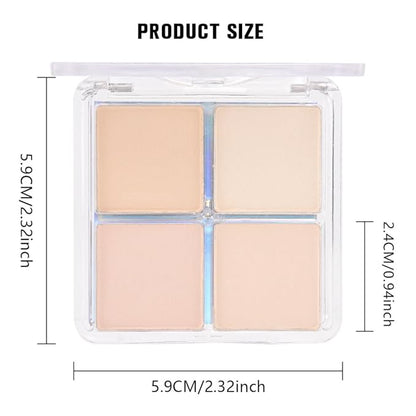 evpct Eyeshadow Quad Palette, Light Nude Pink Beige Ivory Champagne Glitter Shimmer Metallic Matte High Pigment Primer Mini Eye Shadow Palette Makeup for older Women, Smudge Proof Vegan, Bright Nudes