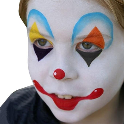 Go Ho Clown White Face Paint for Halloween Makeup,Water Based Professional White Face Body Paint Washable for SFX Clown Skeleton Vampire Zombie Cosplay Makeup,25g