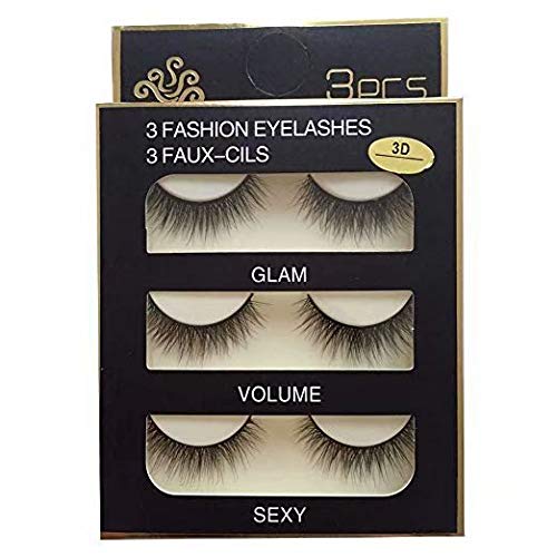 Imported Korea Fiber Faux Mink False Eye lashes Handmade Reusable Long Cross Volume Dramatic Lashes Natural Look Makeup Thick Black Fake EyeLashes