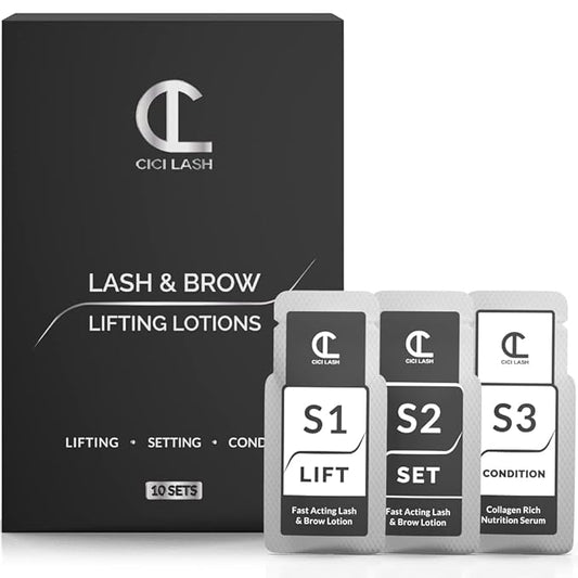 10 Sets Of Lash Lift & Brow Lamination Lotions For Professionals | Instant Perming, Lifting & Curling for Eyelashes & Eyebrows | Salon Results Lasting 6-8 Weeks | 10 Semi Permanent Treatments Supplies