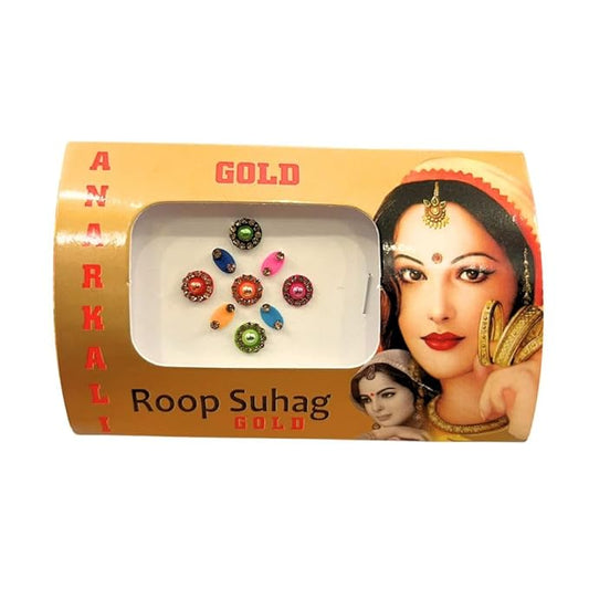 THE-KLASSY | Glitter Fancy Round | Bindis for Women | Small Size for Women and Girl. (DESIGN 12)