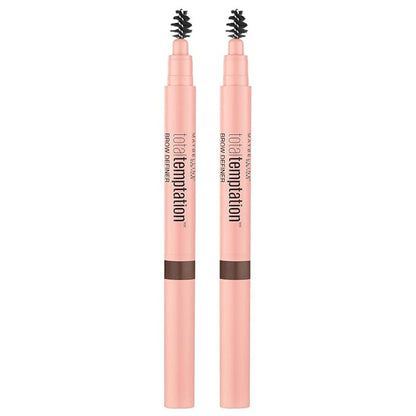 Maybelline Total Temptation Eyebrow Definer Pencil, Medium Brown, 2 Count