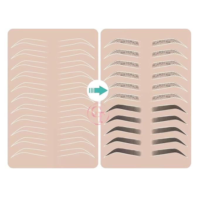 2PCS Doulbe Sides Silicone Practice Skin 1.5mm Thickness Permanent Makeup Tattoo Practice Pad for Eyebrow/Lip Practice