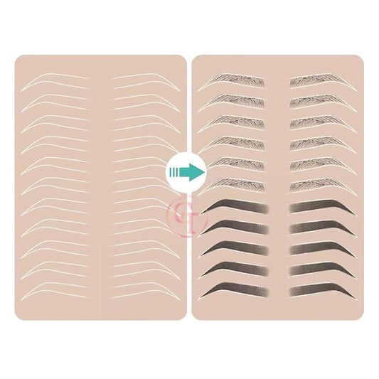 2PCS Doulbe Sides Silicone Practice Skin 1.5mm Thickness Permanent Makeup Tattoo Practice Pad for Eyebrow/Lip Practice