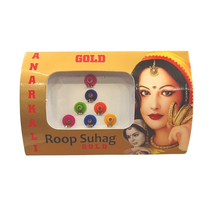 THE-KLASSY | Glitter Fancy Round | Bindis for Women | Small Size for Women and Girl. (DESIGN 9)
