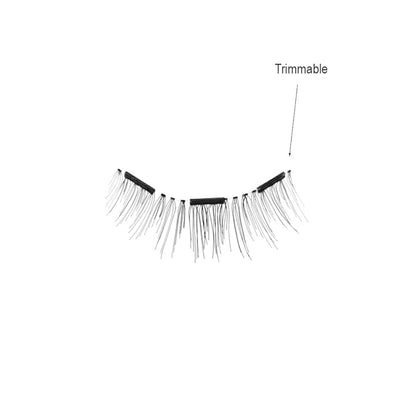 Lash'd Up Magnetic Eyelashes Without Eyeliner 3 Magnets (Can also be worn as Dual Magnets) Full Eye Snap-on Set Soft Faux Silk Vegan (Very Natural)